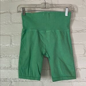 FP Movement by Free People Vibrant Green Athletic Shorts Bike High Waist